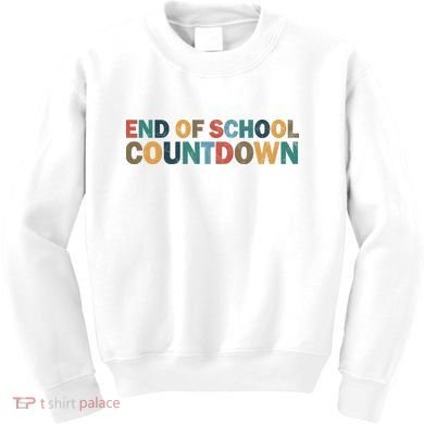 End Of School Countdown Summer Vibe Kids Sweatshirt