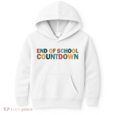 End Of School Countdown Summer Vibe Kids Hoodie