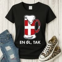 En Ol Tak Denmark Scandinavia Countries Copenhagen Danish Women's T-Shirt thumb 3