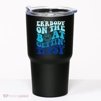 Errbody On The Boat Gettin Tipsy Retro Summer Waving Tumbler thumb 0