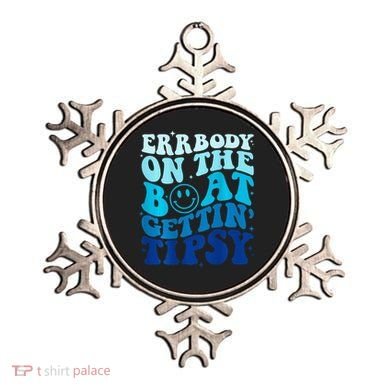 Errbody On The Boat Gettin Tipsy Retro Summer Waving Ornament