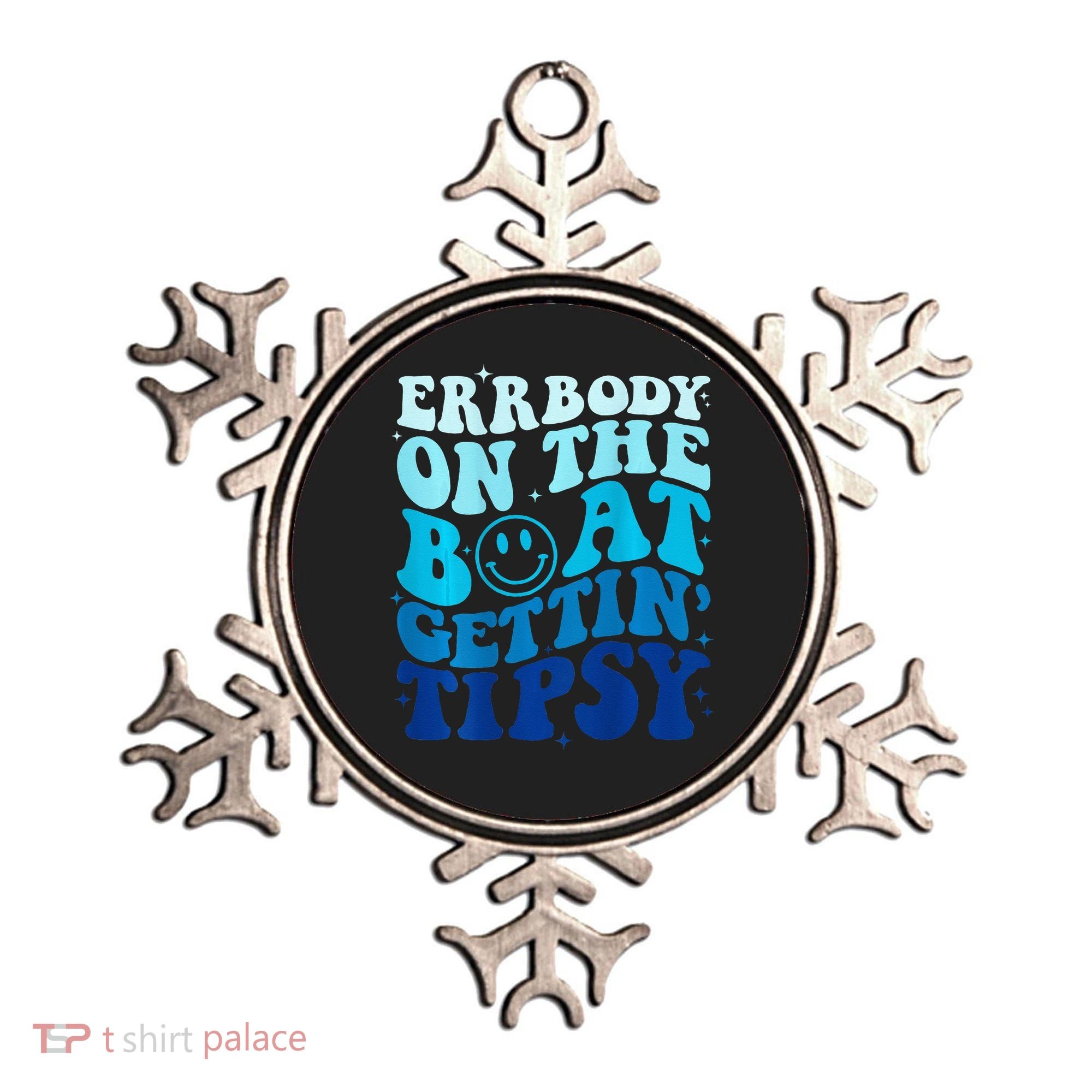 Errbody On The Boat Gettin Tipsy Retro Summer Waving Ornament