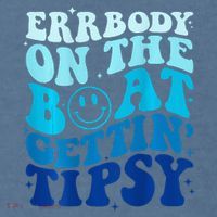 Errbody On The Boat Gettin Tipsy Retro Summer Waving Comfort Colors Garment-Dyed Hooded Sweatshirt thumb 2