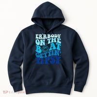 Errbody On The Boat Gettin Tipsy Retro Summer Waving Hoodie thumb 0