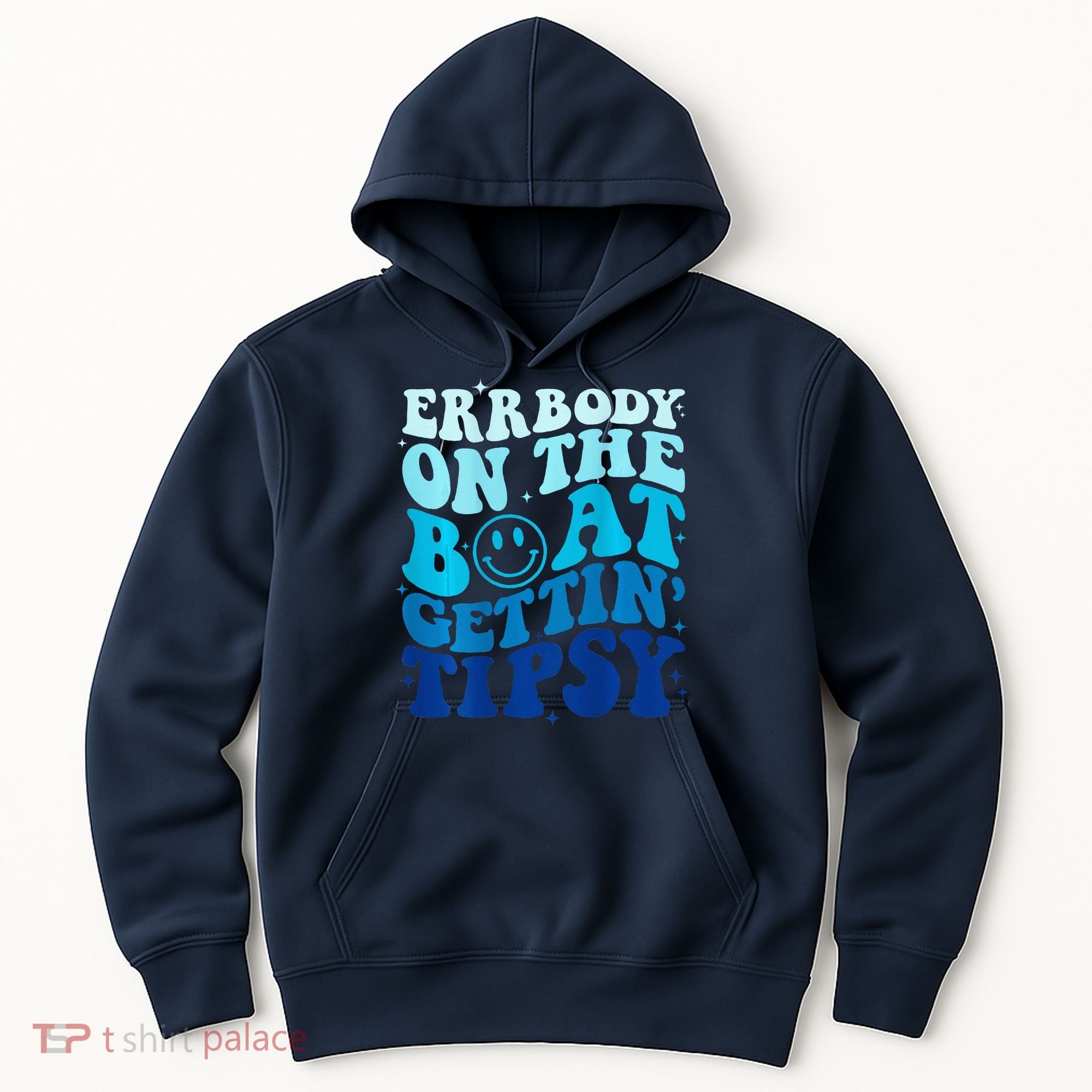 Errbody On The Boat Gettin Tipsy Retro Summer Waving Hoodie