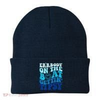 Errbody On The Boat Gettin Tipsy Retro Summer Waving Beanie thumb 0