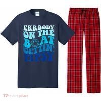 Errbody On The Boat Gettin Tipsy Retro Summer Waving Pajama Set thumb 0