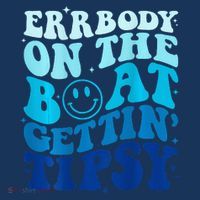 Errbody On The Boat Gettin Tipsy Retro Summer Waving Women's Hoodie thumb 2