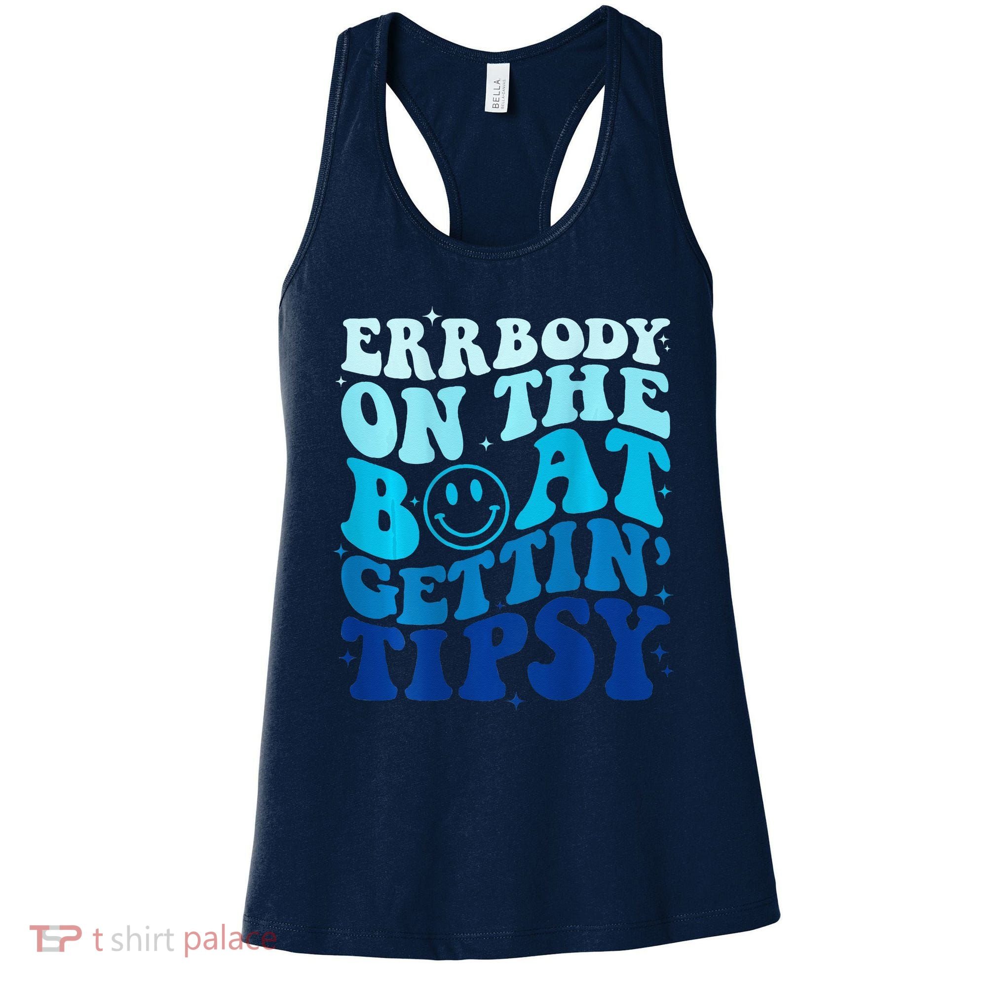 Errbody On The Boat Gettin Tipsy Retro Summer Waving Women's Tank Top