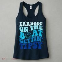 Errbody On The Boat Gettin Tipsy Retro Summer Waving Women's Tank Top thumb 3