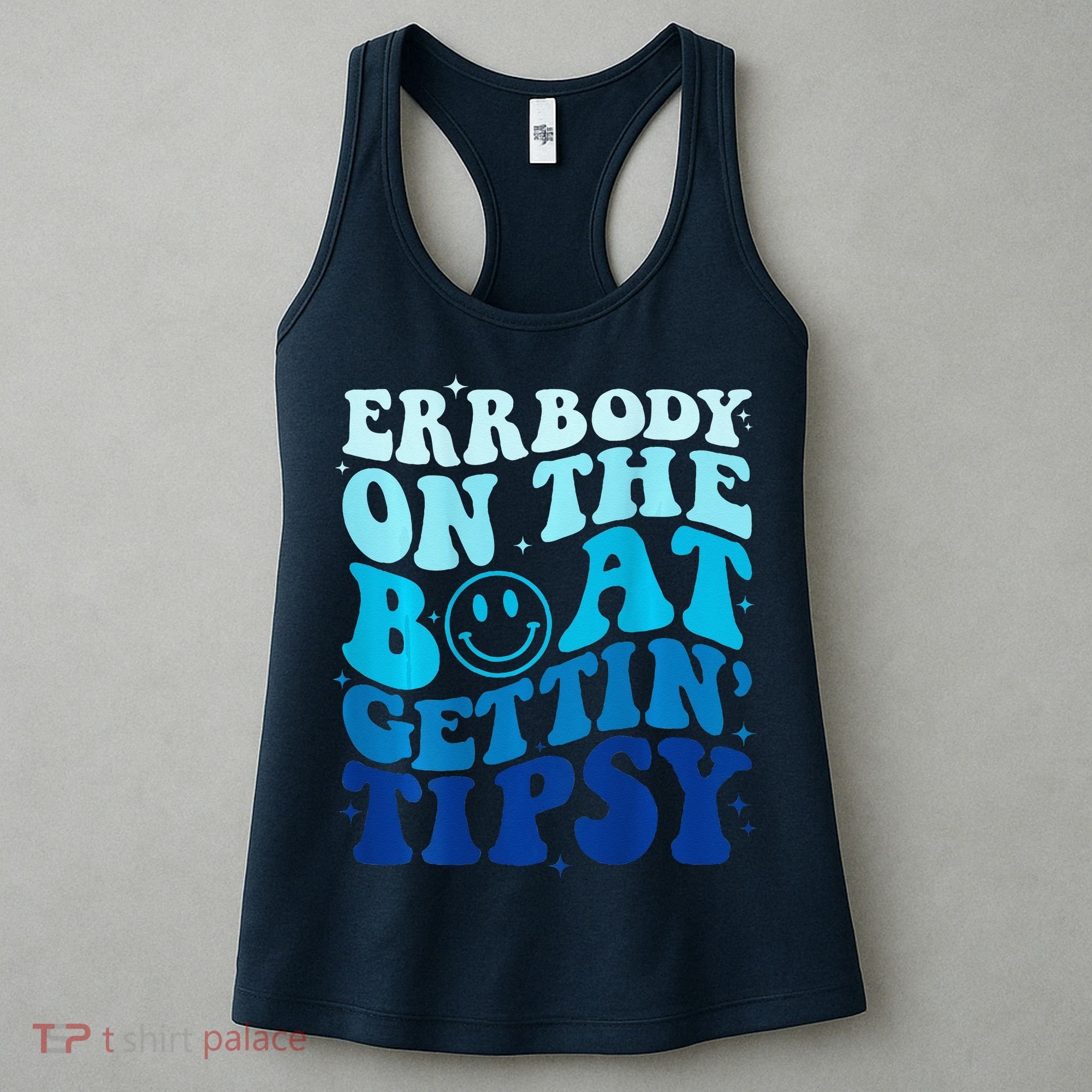 Errbody On The Boat Gettin Tipsy Retro Summer Waving Women's Tank Top