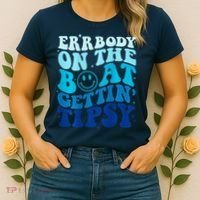 Errbody On The Boat Gettin Tipsy Retro Summer Waving Women's T-Shirt thumb 2