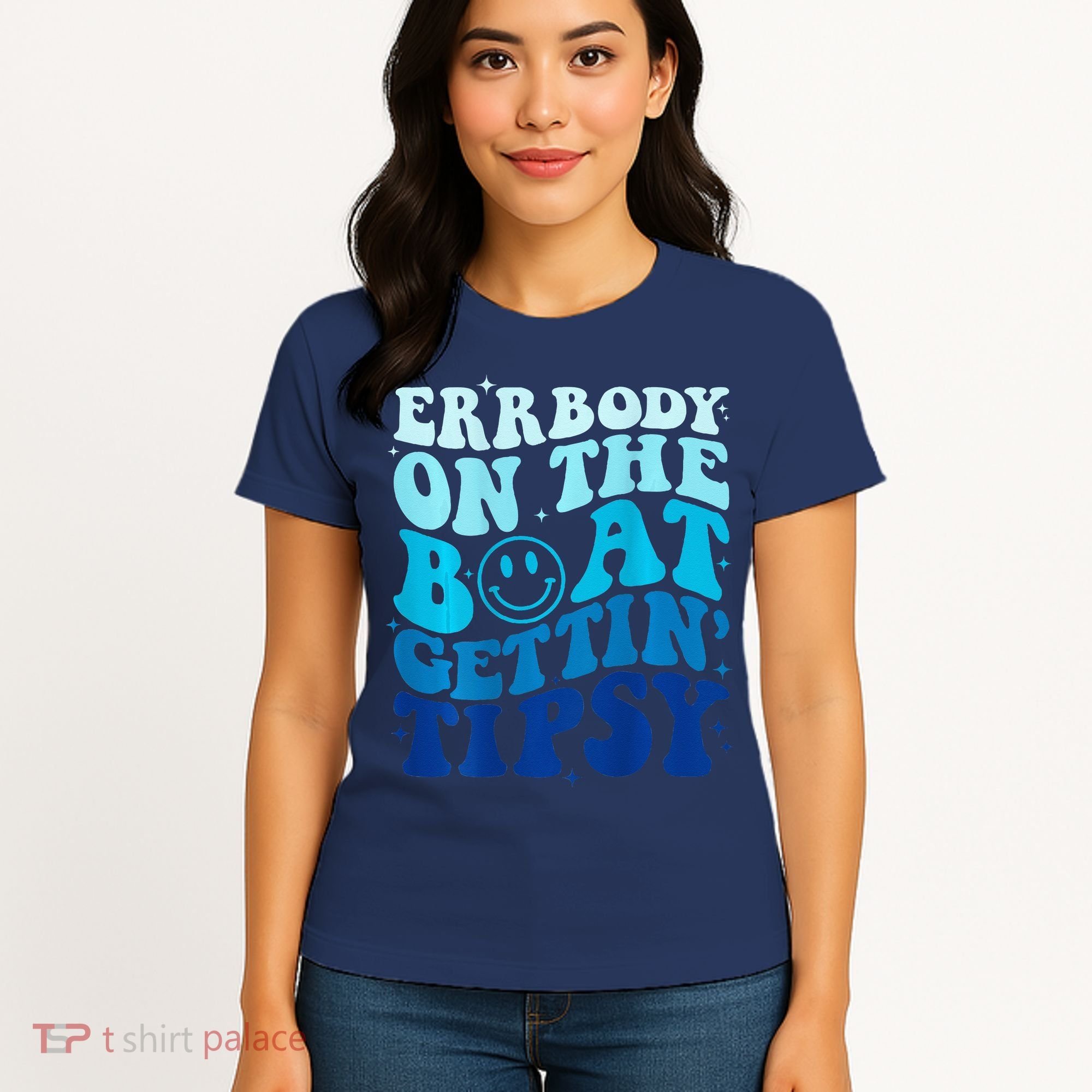 Errbody On The Boat Gettin Tipsy Retro Summer Waving Women's T-Shirt