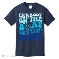 Errbody On The Boat Gettin Tipsy Retro Summer Waving Kids T-Shirt thumb 0
