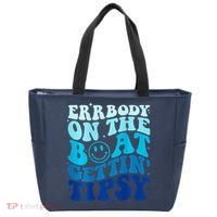 Errbody On The Boat Gettin Tipsy Retro Summer Waving Tote Bag thumb 0