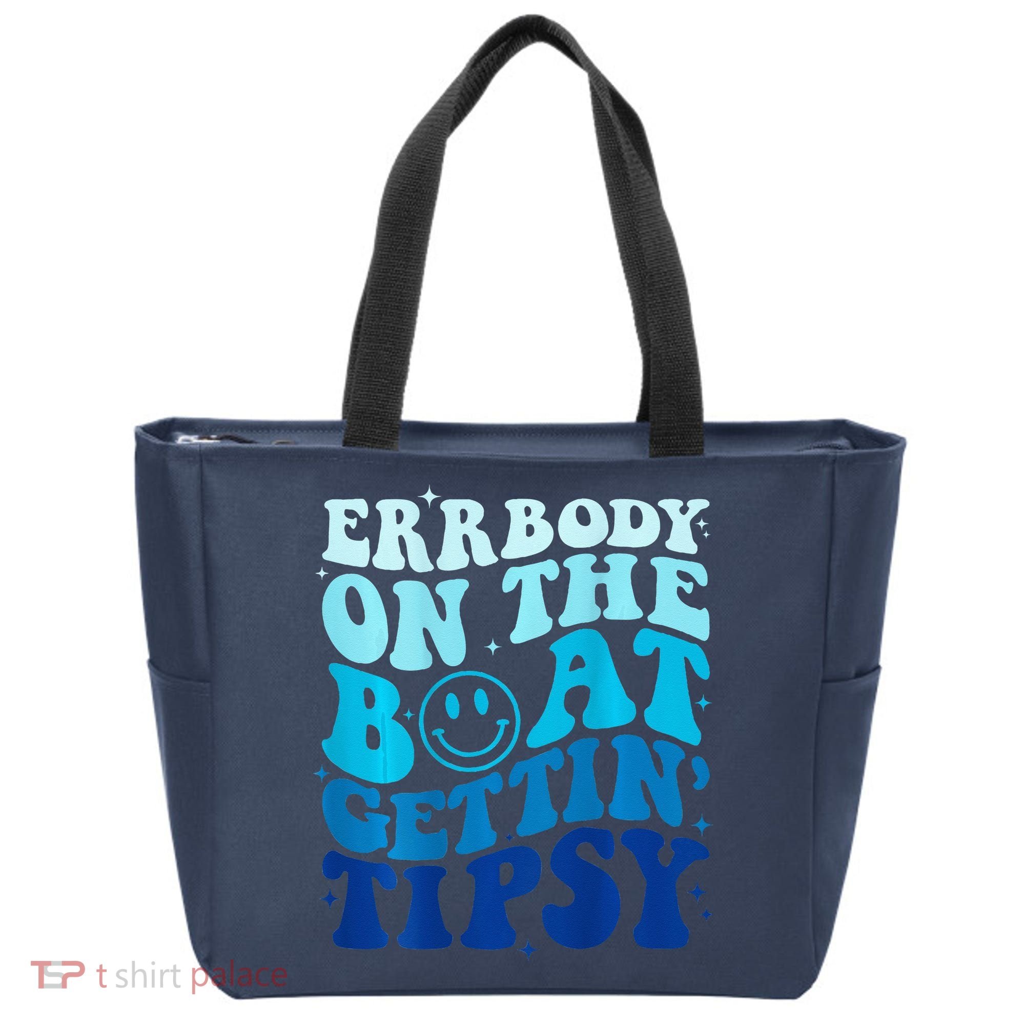 Errbody On The Boat Gettin Tipsy Retro Summer Waving Tote Bag