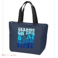 Errbody On The Boat Gettin Tipsy Retro Summer Waving Tote Bag thumb 3