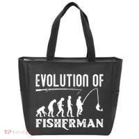 Evolution Of The Fishman Funny Fisherman Tote Bag thumb 0