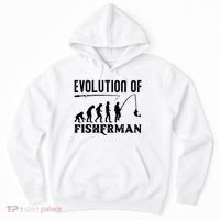 Evolution Of The Fishman Funny Fisherman Hoodie thumb 0