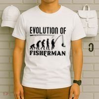 Evolution Of The Fishman Funny Fisherman T-Shirt thumb 6