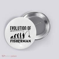 Evolution Of The Fishman Funny Fisherman Button thumb 0
