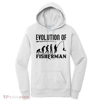 Evolution Of The Fishman Funny Fisherman Women's Hoodie