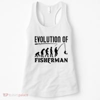 Evolution Of The Fishman Funny Fisherman Women's Tank Top thumb 0
