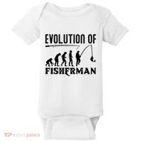 Evolution Of The Fishman Funny Fisherman Baby Bodysuit thumb 0