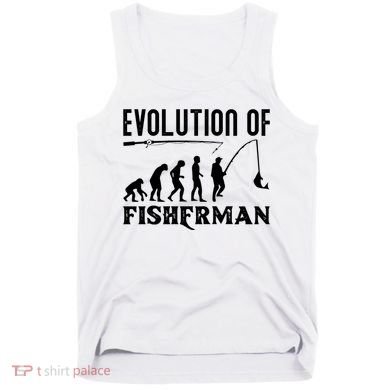 Evolution Of The Fishman Funny Fisherman Tank Top