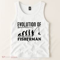 Evolution Of The Fishman Funny Fisherman Tank Top thumb 2