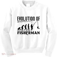 Evolution Of The Fishman Funny Fisherman Kids Sweatshirt thumb 0