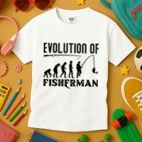 Evolution Of The Fishman Funny Fisherman Kids T-Shirt thumb 3