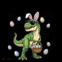 Easter On The Hunt Bunny Ears T-Rex Dinosaur  Coffee Mug thumb 5