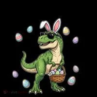 Easter On The Hunt Bunny Ears T-Rex Dinosaur  Coffee Mug thumb 5