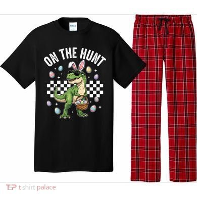 Easter On The Hunt Bunny Ears T-Rex Dinosaur  Pajama Set