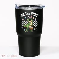Easter On The Hunt Bunny Ears T-Rex Dinosaur  Tumbler thumb 0