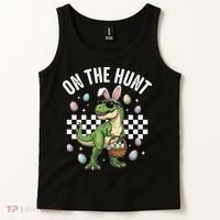 Easter On The Hunt Bunny Ears T-Rex Dinosaur  Tank Top thumb 2