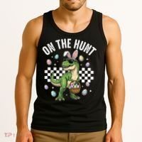 Easter On The Hunt Bunny Ears T-Rex Dinosaur  Tank Top thumb 3