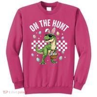Easter On The Hunt Bunny Ears T-Rex Dinosaur  Sweatshirt thumb 0