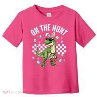 Easter On The Hunt Bunny Ears T-Rex Dinosaur  Toddler T-Shirt thumb 0