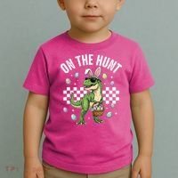 Easter On The Hunt Bunny Ears T-Rex Dinosaur  Toddler T-Shirt thumb 2