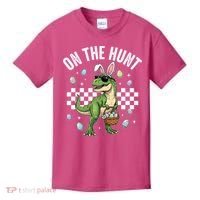 Easter On The Hunt Bunny Ears T-Rex Dinosaur  Kids T-Shirt thumb 0