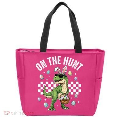 Easter On The Hunt Bunny Ears T-Rex Dinosaur  Tote Bag