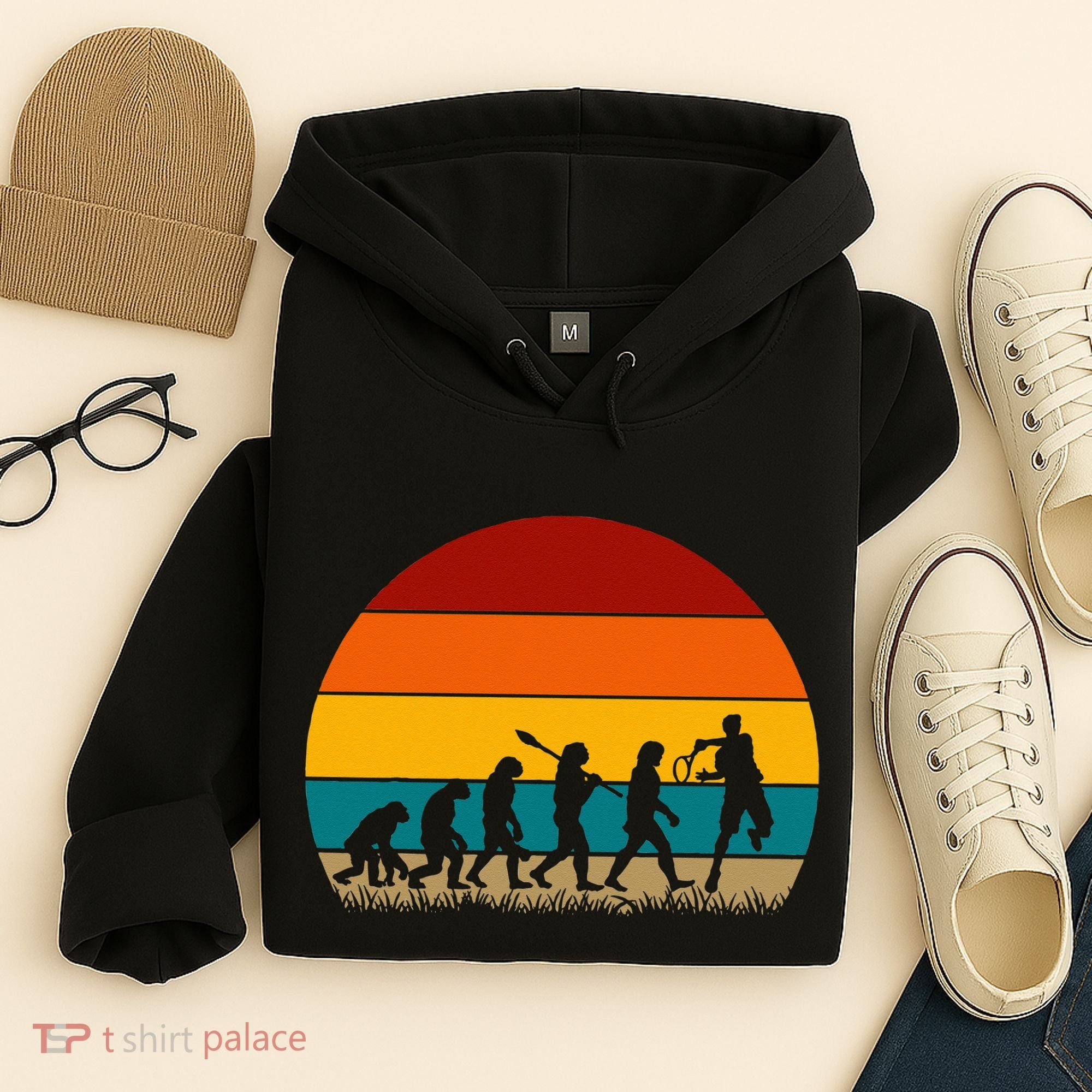 Evolution Of Tennis Retro Evolution Tennis Hoodie