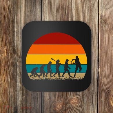 Evolution Of Tennis Retro Evolution Tennis Coaster