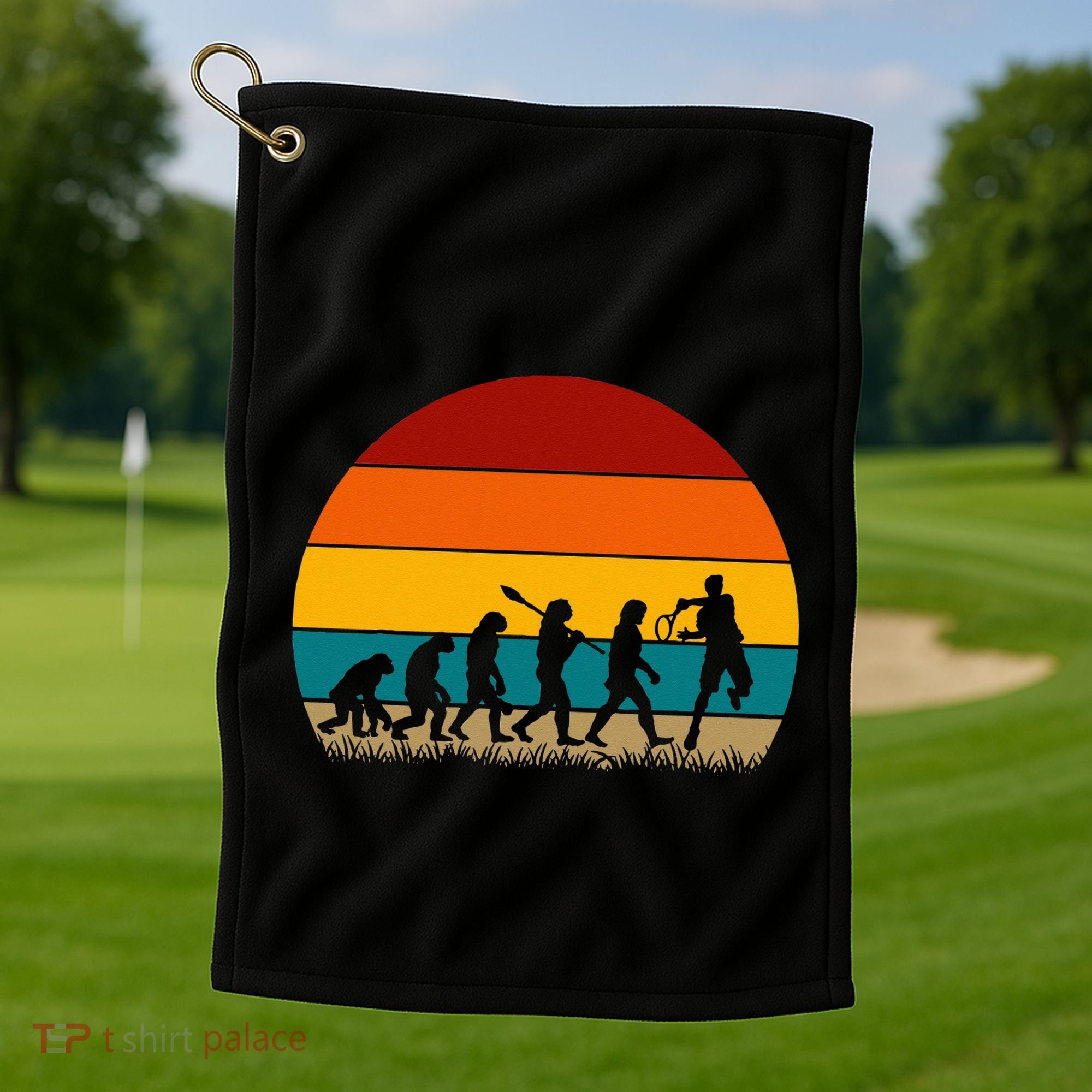 Evolution Of Tennis Retro Evolution Tennis Golf Towel