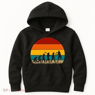Evolution Of Tennis Retro Evolution Tennis Kids Hoodie