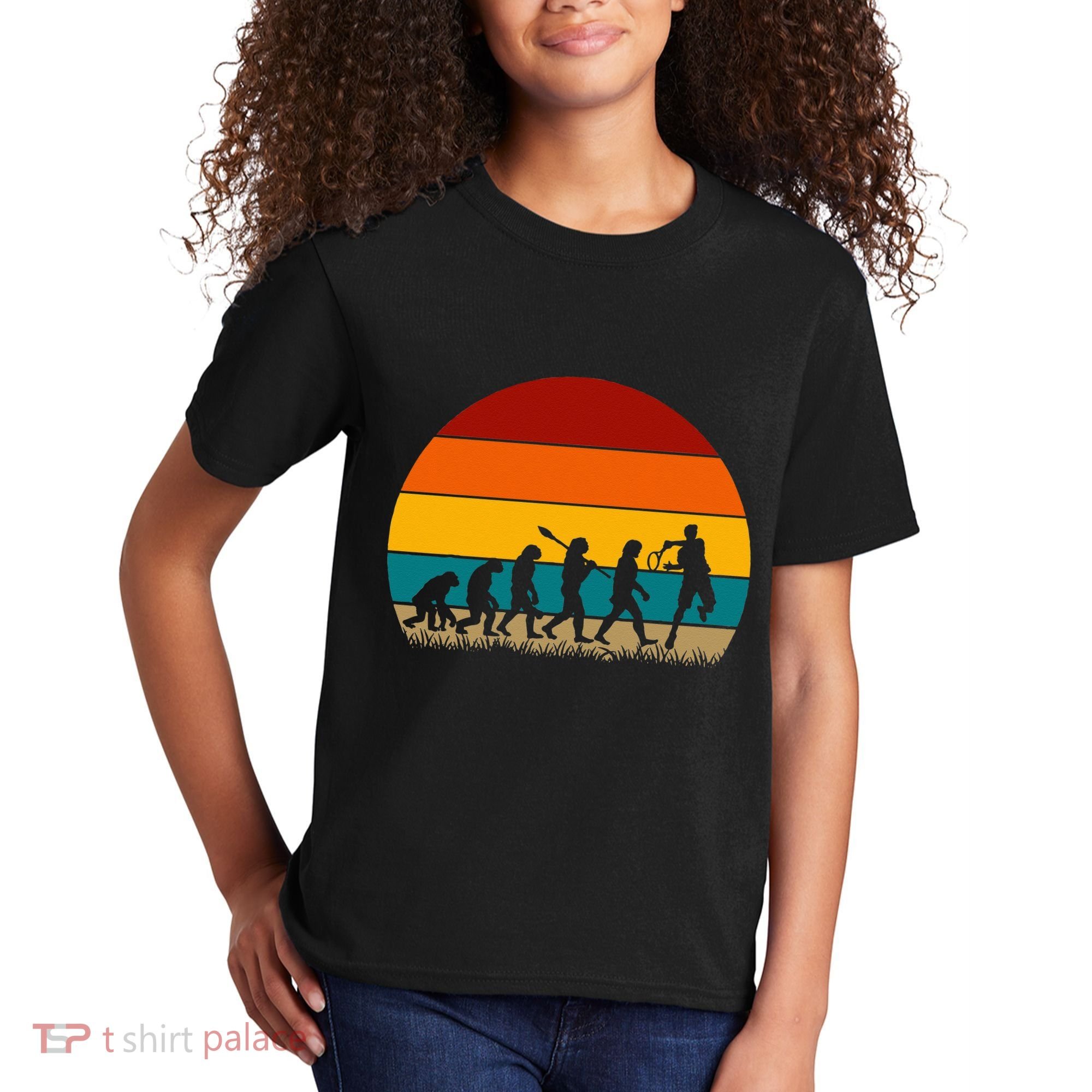 Evolution Of Tennis Retro Evolution Tennis Kids T-Shirt