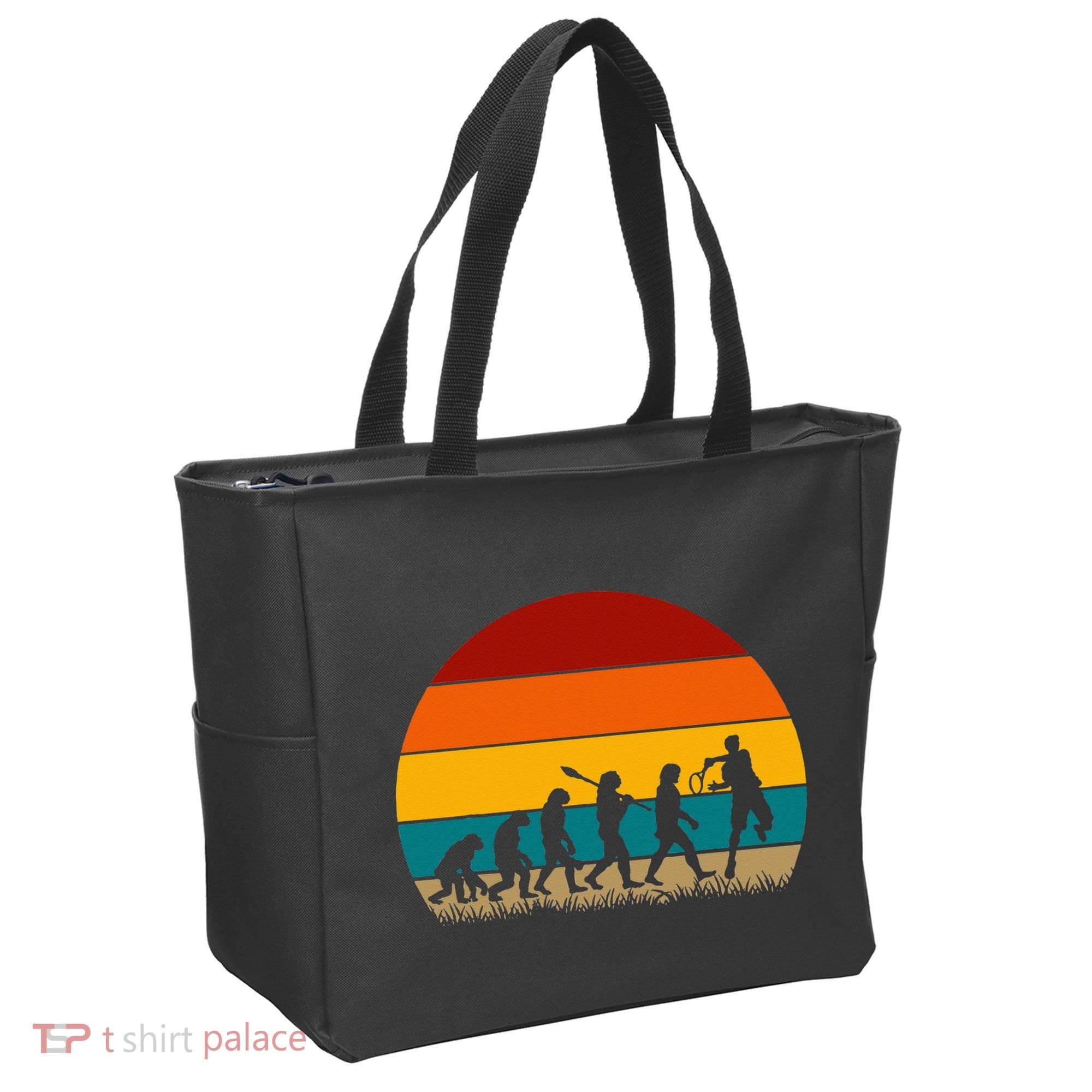 Evolution Of Tennis Retro Evolution Tennis Tote Bag