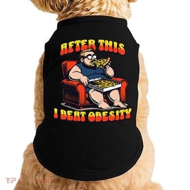 Eat Pizza And Beat Obesity Doggie Tank